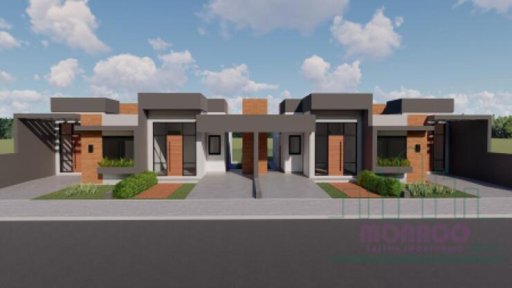 Casas em construção no Bairro União