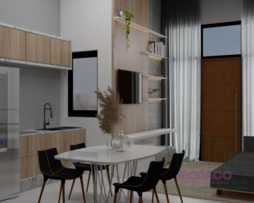 Casas em construção no Bairro União