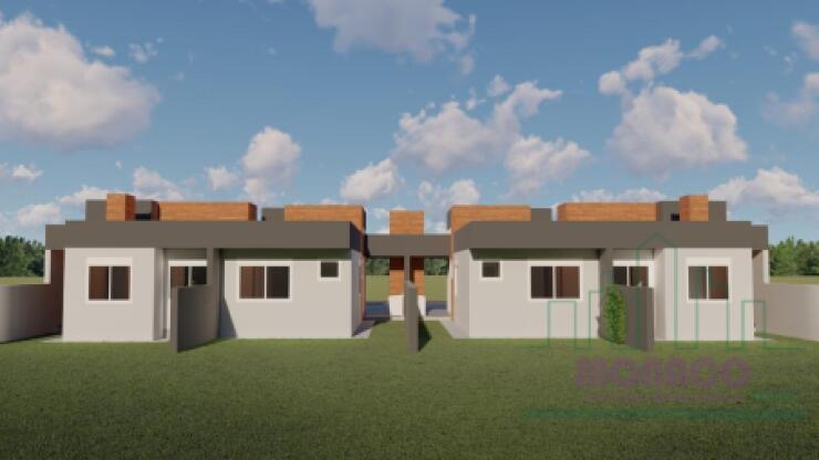 Casas em construção no Bairro União